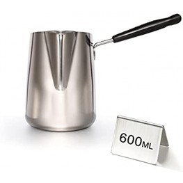 Butter Warmer 600ml 20oz Premium Stainless Steel Milk Warmer Pot with Spout,Butter Pan,Turkish Coffee Pot Chocolate Melting Pot 600ml