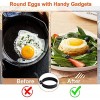 COTEY 1x Large 6 Pancake Mold & 2x 3.5 Nonstick Egg Rings Set of 3 Round Crumpet Ring Mold Shaper for English Muffins Pancake Cooking Griddle- Portable Grill Accessories for Camping Sandwich Burger