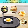Egg Ring 2Pcs Stainless Steel Non Stick Circle Egg Rings For Fying Eggs Round Egg Mcmuffin Maker Mold Egg Cooker Rings For Griddle Cooking Fried Shaping Eggs Pancakes Sandwiches