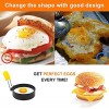 Egg Ring for Frying Eggs and English Muffin Round Egg Shaper Mold with Anti-scald Handle Stainless Steel Non-stick Egg Cooker Ring 2 Pack