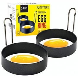 Egg Rings 3.5 Inch Size Set of 2 Ring Molds for Cooking Food Grade Stainless Steel Egg Mold For Breakfast Mini Pancakes and Fried Eggs