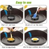 Egg Rings HengLiSam Round Egg Ring Set with Anti-scald Handle For Frying Or Shaping Eggs-Stainless Steel Non Stick Metal Circle Shaper Mold,Egg Maker Molds 4 Pack with oil brush