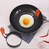 Eggs Rings,BOBIPRO 4-Pack Stainless Steel Eggs Ring Egg Mold with Anti-scald Handle for Frying Eggs and an Oil Brush