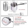 IMEEA Butter Milk Warmer Mini Turkish Coffee Maker Melting Pot with Spout 18 10 Tri-Ply Stainless Steel 12oz 370ml