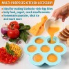 Komfyko 2 Pack Silicone Egg Bite Mold with Lid. Compatible with Instant Pot 6 8 Quart Ninja Foodi Pressure Cooker Accessories. Reusable Storage Freezer Tray Container and Eggs poacher cups.