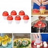LANJILIFE Egg Cooker Hard Boiled Eggs without the Shell,Silicone Boiled Steamer Eggies BPA Free 6PCS Set Egg Poachers Cooker Silicone Non-stick Egg Boiler Cookers