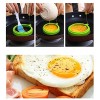 NEPAK 8 Pack Silicone Egg Ring for Frying or Shaping Eggs,Egg Cooking Rings Non Stick,Pancake Mold for Frying Eggs and Omelet10 x 10 cm