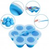 Silicone Egg Bites Molds for 5 6 8 qt Pressure Cooker Baking Molds Baby Food Freezer Trays Storage Containers with Lid Non- Stick