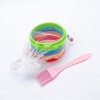 Silicone Egg Rings,Egg Cooking Rings with Silicone Oil Brush,Egg Fried Cooking Rings Pancake Mold with Handle4pcs