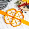 Silicone Pancake Mold Flipper – 4 Heart Shaped Egg Rings Set Great for Cooking Fried Eggs Hash Browns Crumpets Omelets on Griddle for Your Kids and Loved Ones Perfect Flip Pancakes Maker