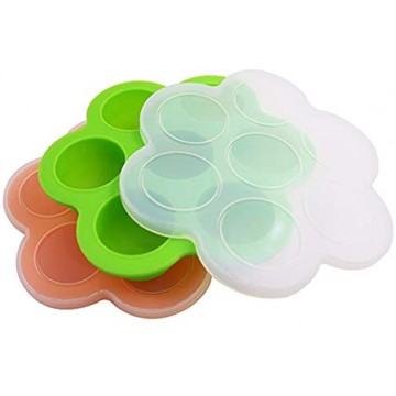 Silicone Storage Container and Baby Food Freezer Tray with Clip-On Lid Egg Bites Molds DaKuan 2 packs Food Grade BPA Free Reusable Food Storage Container for Pressure Cooker or as Ice Tray