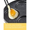 TAMASAKI Egg Frying Pan Non Stick Egg Cooker Poacher Pan 9.5 Inch Non-stick Omelette Pan Frying Pan 4-Cup For Making Small Pancakes Poached Egg
