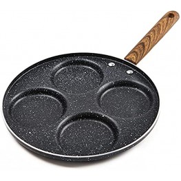 TAMASAKI Egg Frying Pan Non Stick Egg Cooker Poacher Pan 9.5 Inch Non-stick Omelette Pan Frying Pan 4-Cup For Making Small Pancakes Poached Egg
