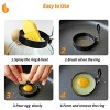 Urbanstrive Eggs Rings 4 Pack Stainless Steel Egg Cooking Rings Pancake Mold for frying Eggs and Omelet Black