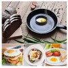ZOOs 4pcs Round Eggs Rings Stainless Steel Egg Cooking Rings for Frying Shaping Cooking Eggs and Omelet Egg Maker Mold Portable Grill Accessories for Camping Indoor Breakfast Sandwich